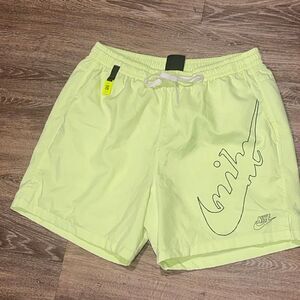 Nike barely volt neon men’s shorts Nike swoosh L